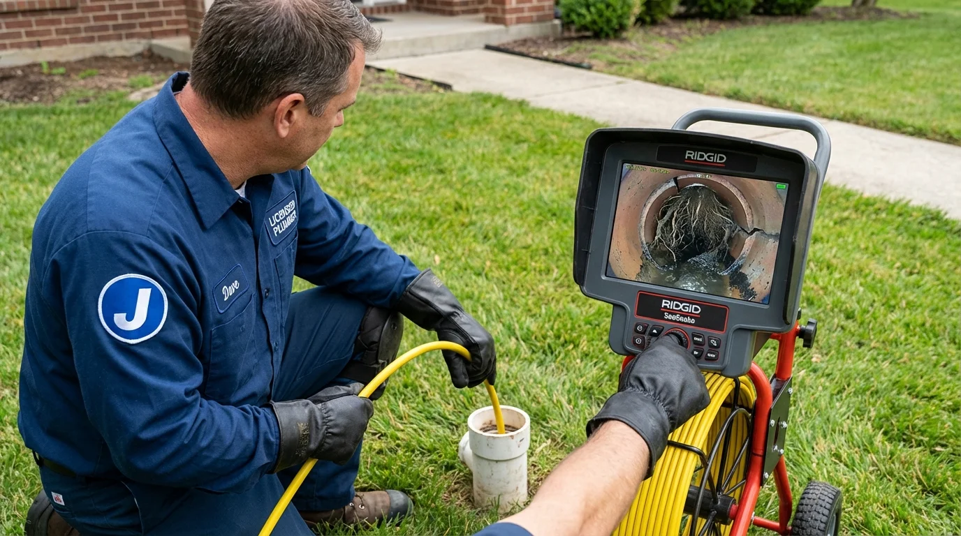 Sewer camera inspection being performed by Johns Plumbing LLC in Chehalis